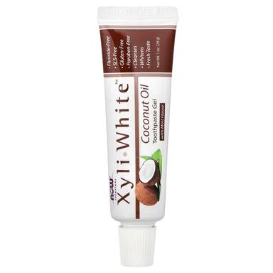 Фото товара: Кокосовое масло NOW Foods Solutions XyliWhite™ Toothpaste Gel Mint, Coconut Oil, Mint, 28 г, гель