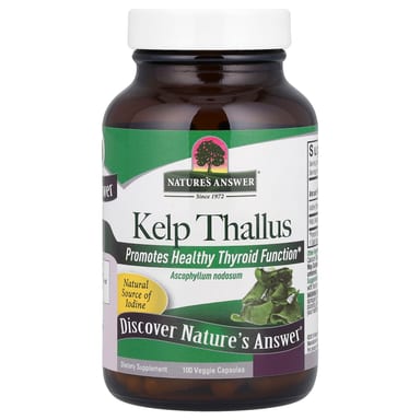 Ламинария Nature's Answer Thallus, 250 мг, 100 растительных капсул