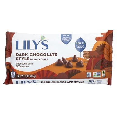 Темный шоколад Lily's Sweets, вкус Dark Chocolate Baking Chips, 255 г