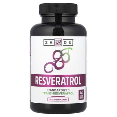 Ресвератрол Zhou Nutrition, 500 мг, 60 растительных капсул