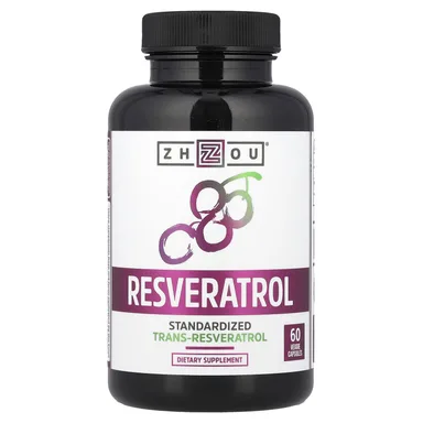 Фото товара: Ресвератрол Zhou Nutrition, 500 мг, 60 растительных капсул