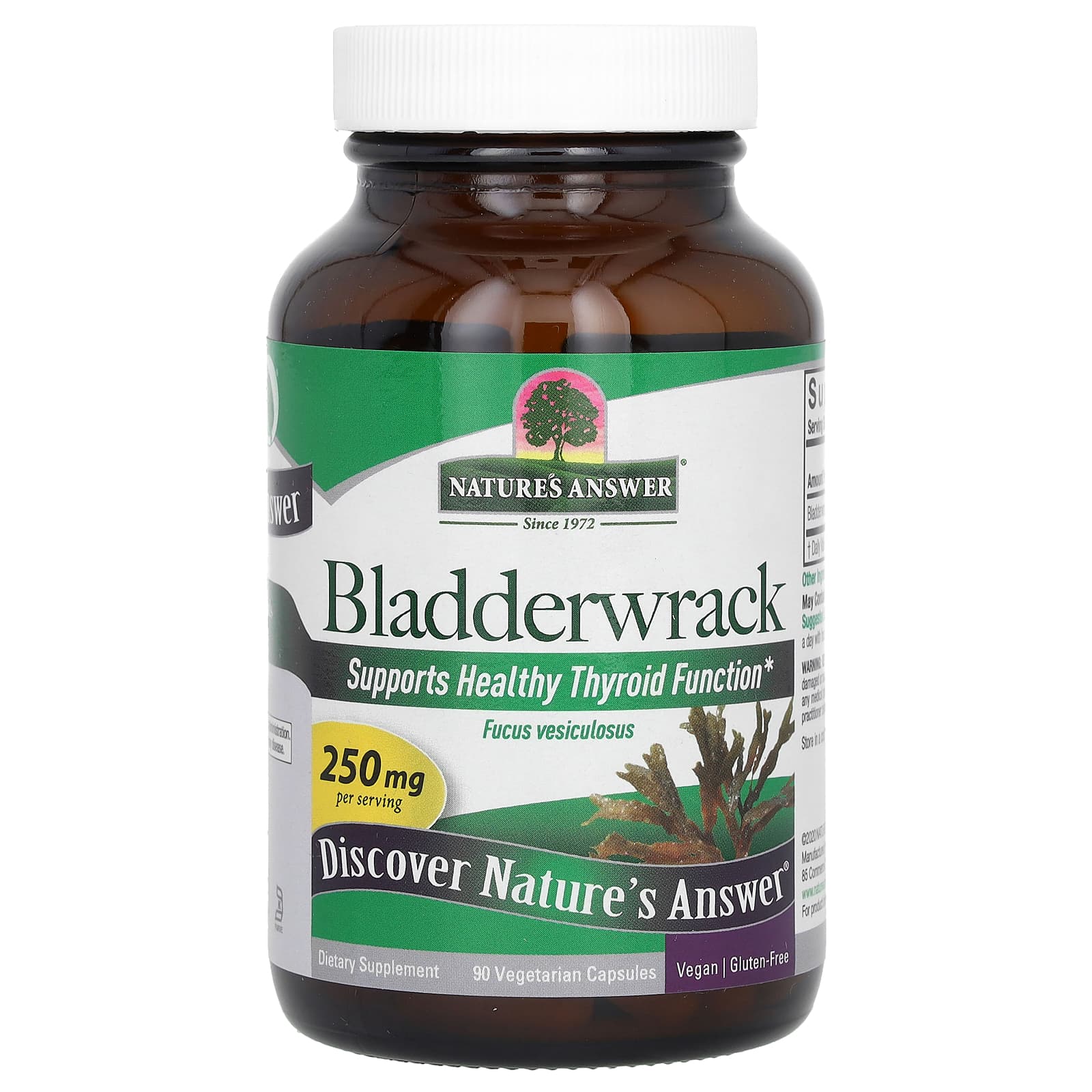 Фукус Nature's Answer, 250 мг, 90 растительных капсул