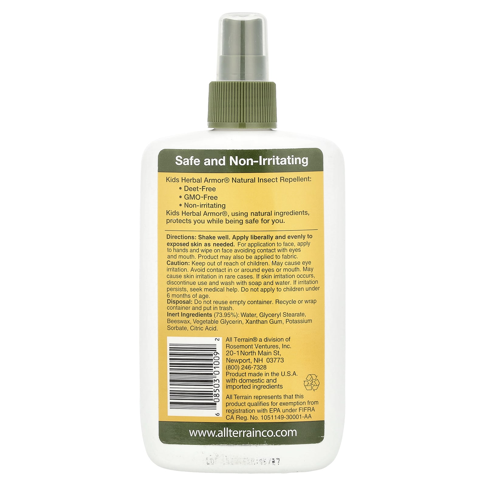 Детский растительный репеллент Herbal Armor All Terrain Herbal Armor™ Natural Insect Repellent, 240 мл — фото 2