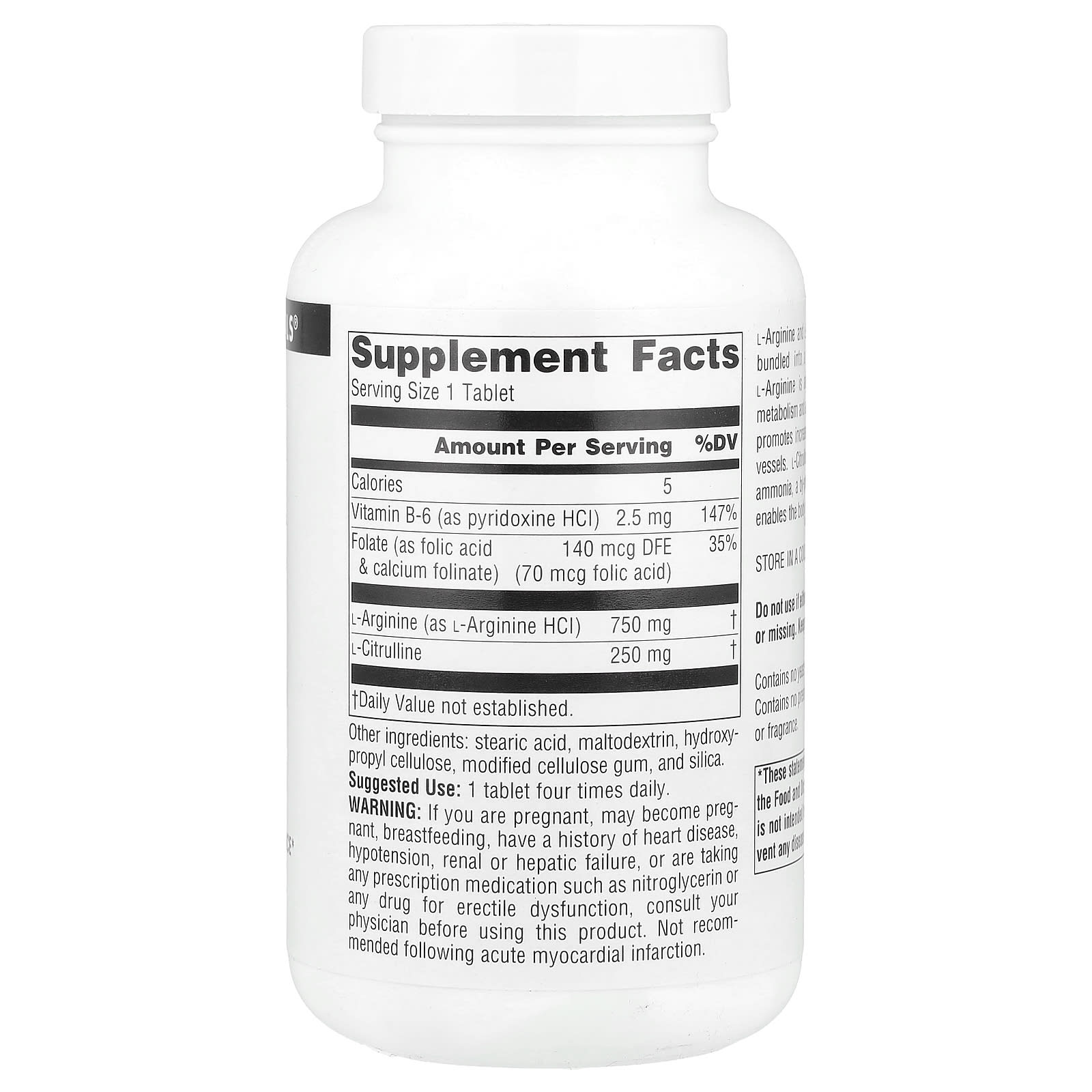 Комплекс Source Naturals L-Arginine L-Citrulline, 120 таблеток — фото 2