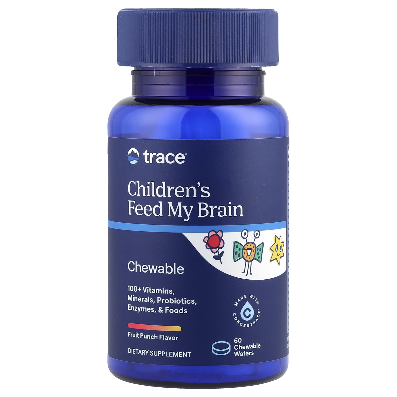 Детский Trace Feed My Brain Fruit Punch, оттенок 60 Chewable Wafers