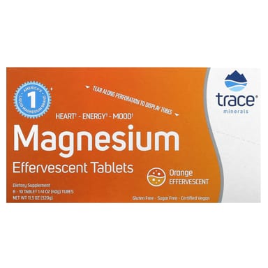 Магний Trace Effervescent Tablets, вкус Orange, 8 туб, 10 таблеток