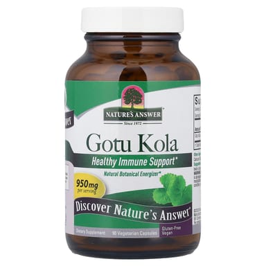Готу кола Nature's Answer Gotu Kola, 475 мг, 90 растительных капсул