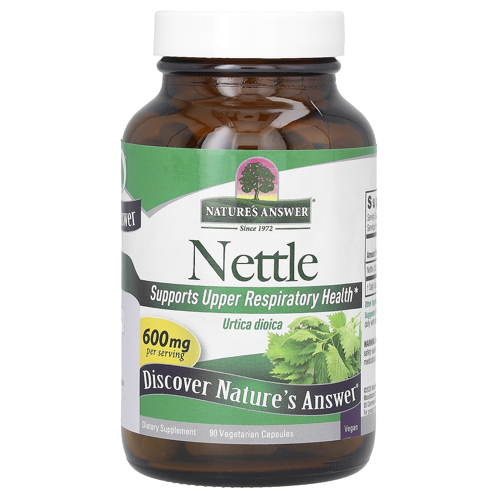 Крапива Nature's Answer, 90 вегетарианских капсул (300 мг на капсулу)