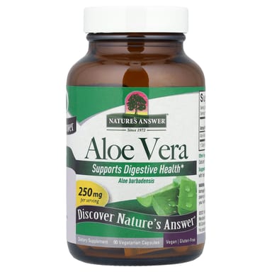 Алоэ Вера Nature's Answer, 250 мг, 90 вегетарианских капсул