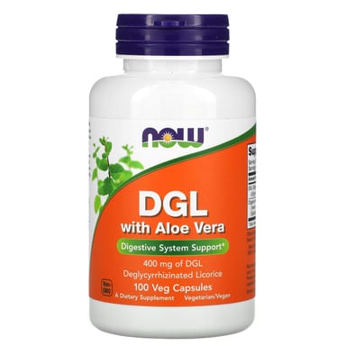 DGL NOW Foods with Aloe Vera, 400 мг, 100 растительных капсул