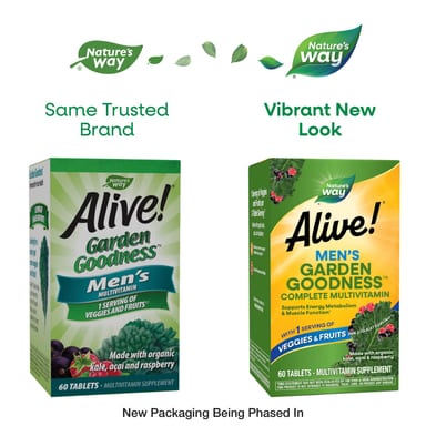 Мультивитамины Nature's Way Alive!® Garden Goodness™ Men's Complete, 60 таблеток