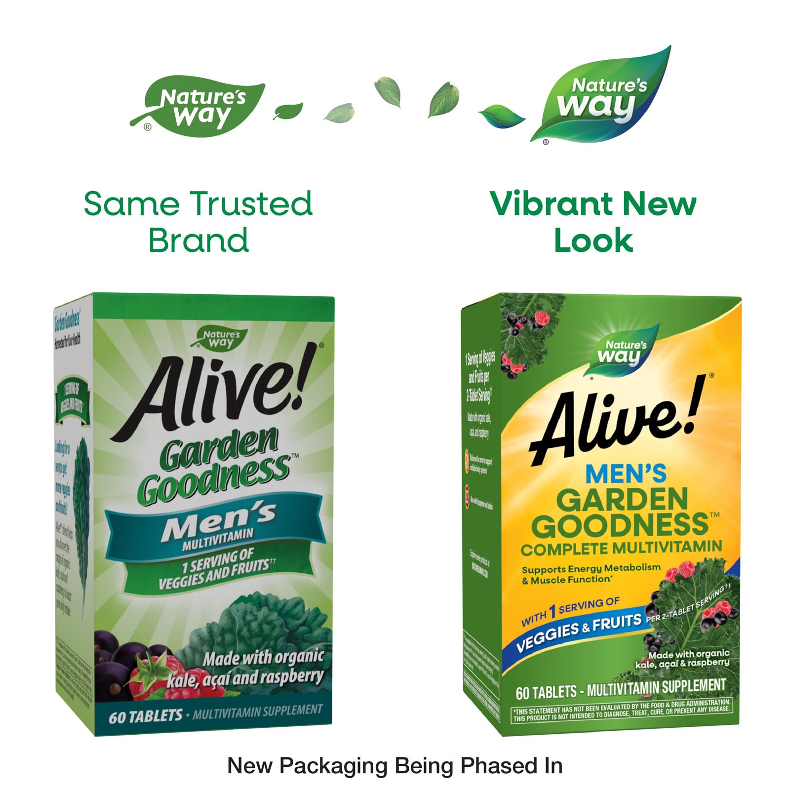 Мультивитамины Nature's Way Alive!® Garden Goodness™ Men's Complete, 60 таблеток
