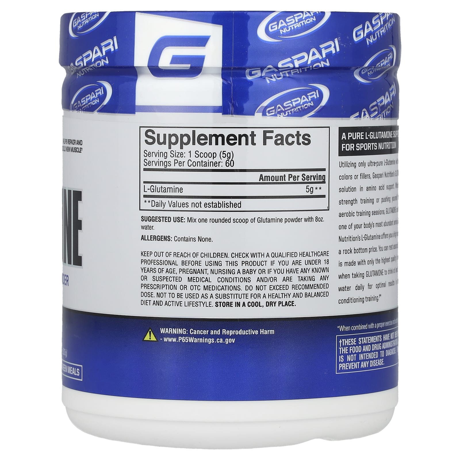 Глутамин Gaspari Nutrition, 300 г — фото 2