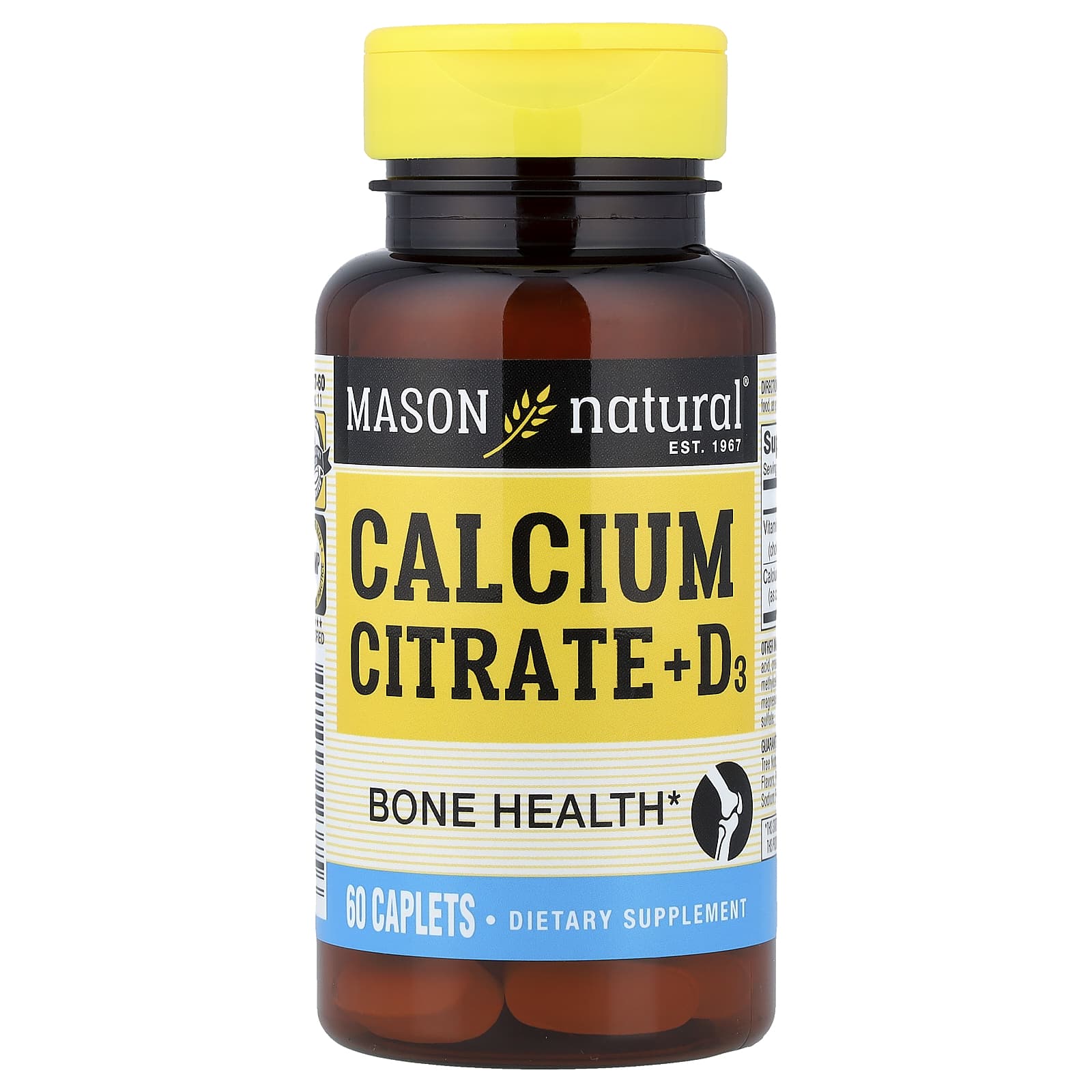 Цитрат кальция Mason Natural D3, оттенок 60 Caplets