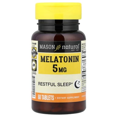Мелатонин Mason Natural, 5 мг, 60 таблеток