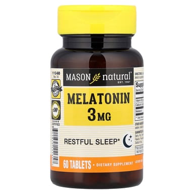 Мелатонин Mason Natural, 3 мг, 60 таблеток