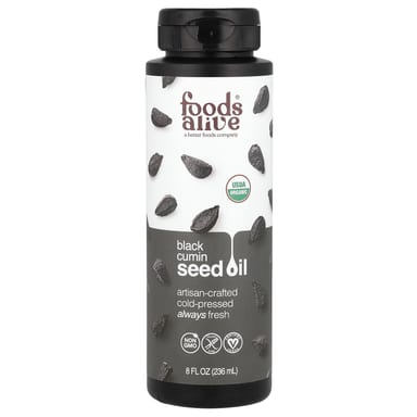 Кумин Foods Alive Organic Black Oil, 236 мл, масло