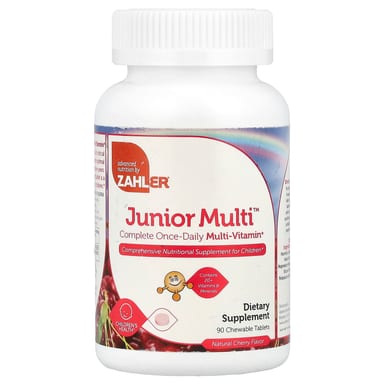 Мультивитамины Zahler Junior Multi™ Complete Once-Daily Natural Cherry, 90 жевательных таблеток