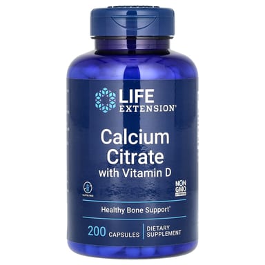 Цитрат кальция Life Extension with Vitamin D, 200 капсул