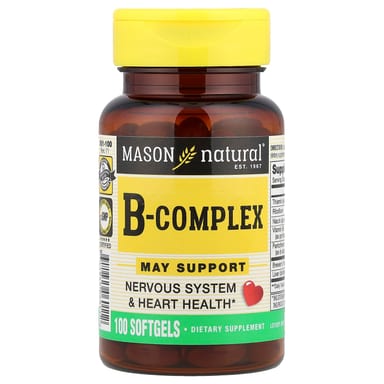 Комплекс витаминов B Mason Natural B-Complex, 100 мягких капсул