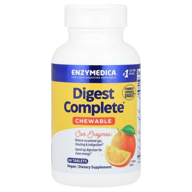 Ферментный комплекс Digest Complete Enzymedica Chewable, вкус Orange, 60 таблеток