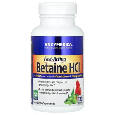 Бетаин HCl Enzymedica, 120 капсул