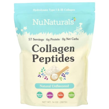 Коллаген NuNaturals Peptides, без вкуса, 397 г
