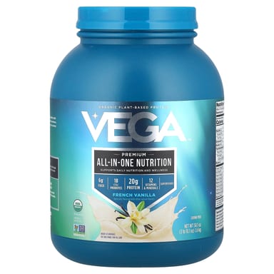 Протеин Vega Organic Plant-Based Premium All-In-One Nutrition, вкус French Vanilla, 1.6 кг