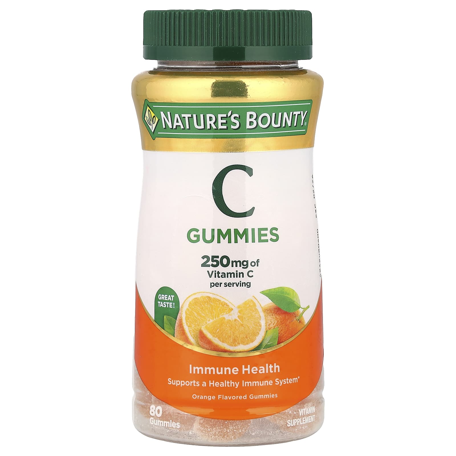 Витамин C Nature's Bounty Gummies, вкус Orange, 80 жевательных пастилок