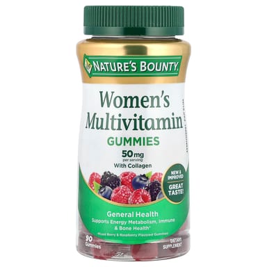 Мультивитамины Nature's Bounty Women's Gummies, вкус Mixed Berry & Raspberry, 90 жевательных пастилок