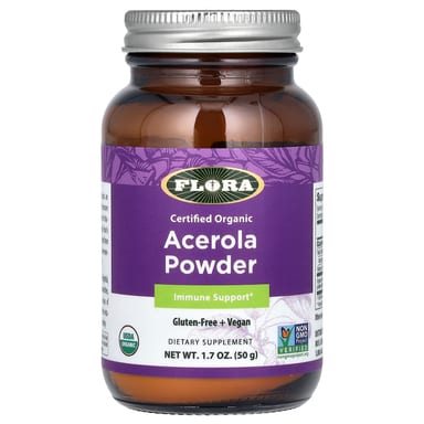 Порошок Flora Certified Organic Acerola, 50 г