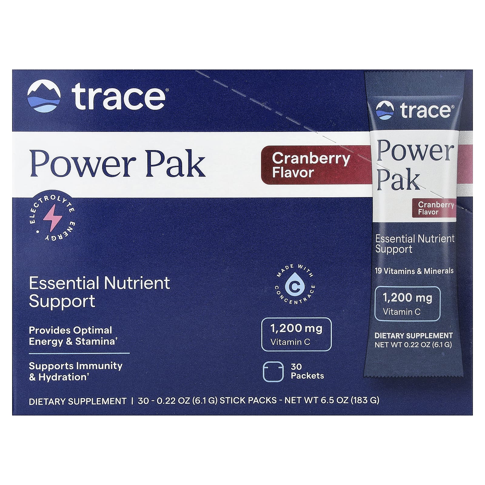 Клюква Trace Power Pak, оттенок 30 Packets, 6.1 г, саше — фото 2