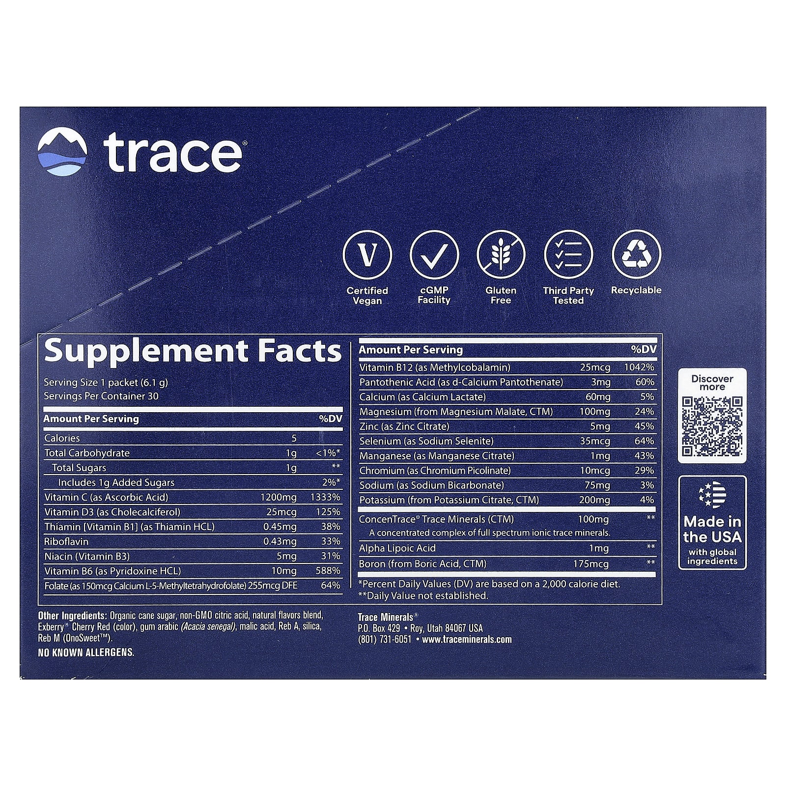 Клюква Trace Power Pak, оттенок 30 Packets, 6.1 г, саше — фото 3