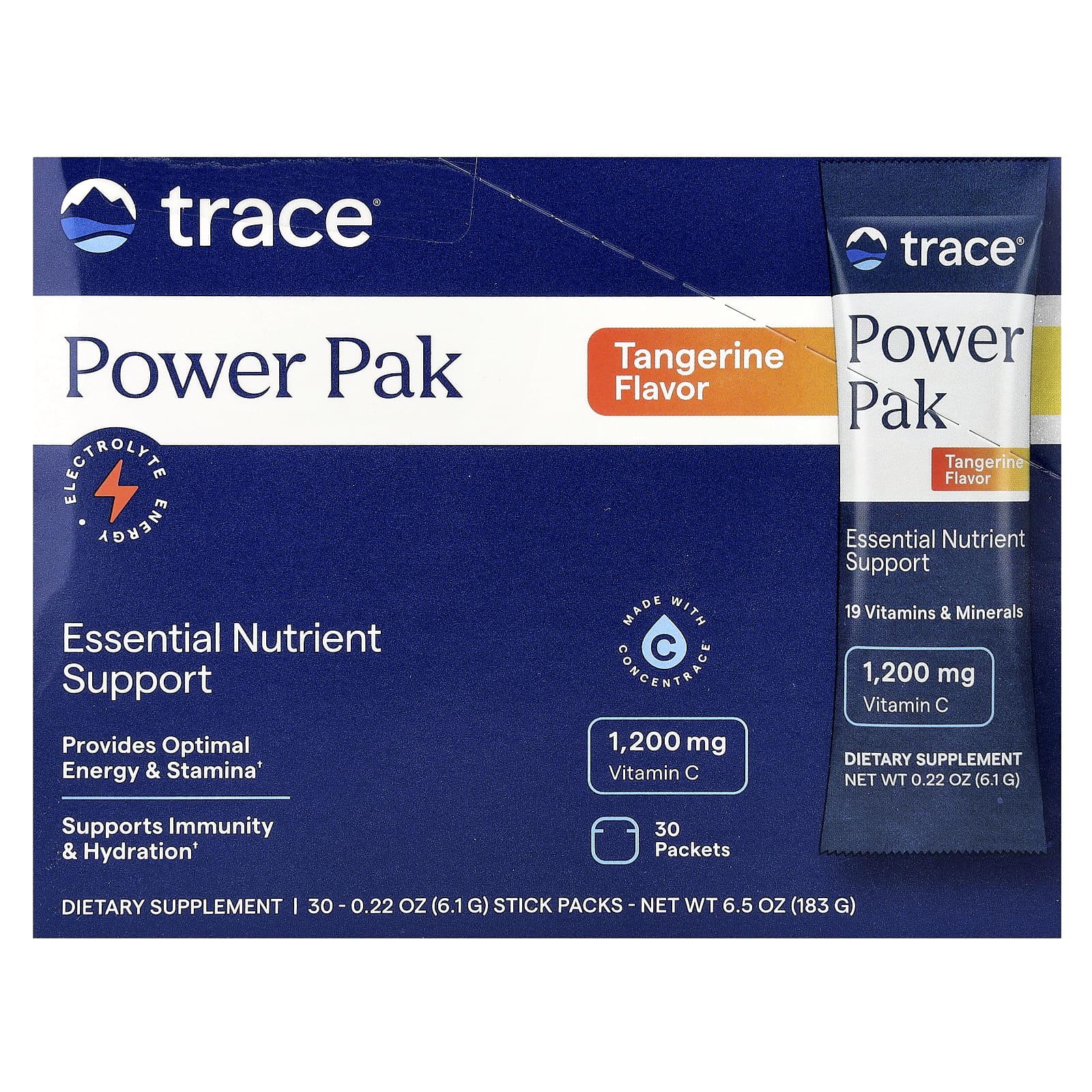 Стик Trace Power Pak, вкус Tangerine, 6.1 г, 30 стиков — фото 2