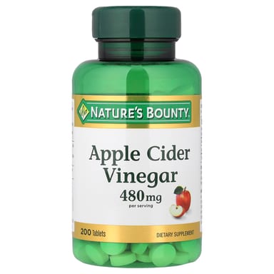 Яблочный уксус Nature's Bounty, вкус Apple Cider Vinegar, 240 мг, 200 таблеток