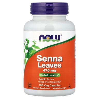 Листья сенны NOW Foods, 470 мг, 100 растительных капсул