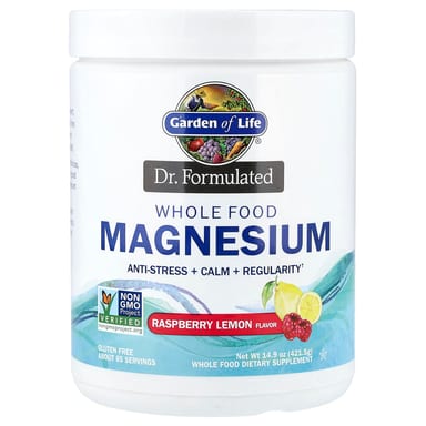 Магний Garden of Life Dr. Formulated Whole Food, вкус Raspberry Lemon, 421.5 г