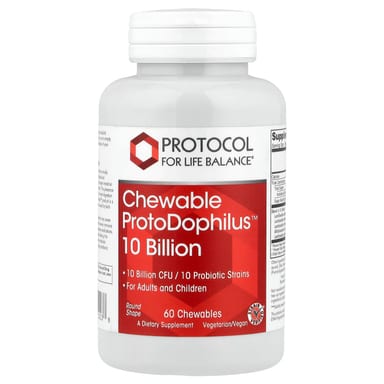 Пробиотик ProtoDophilus Protocol for Life Balance™, оттенок 10 Billion, 60 жевательных таблеток