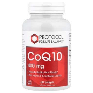 Коэнзим Q10 Protocol for Life Balance, 400 мг, 60 мягких капсул