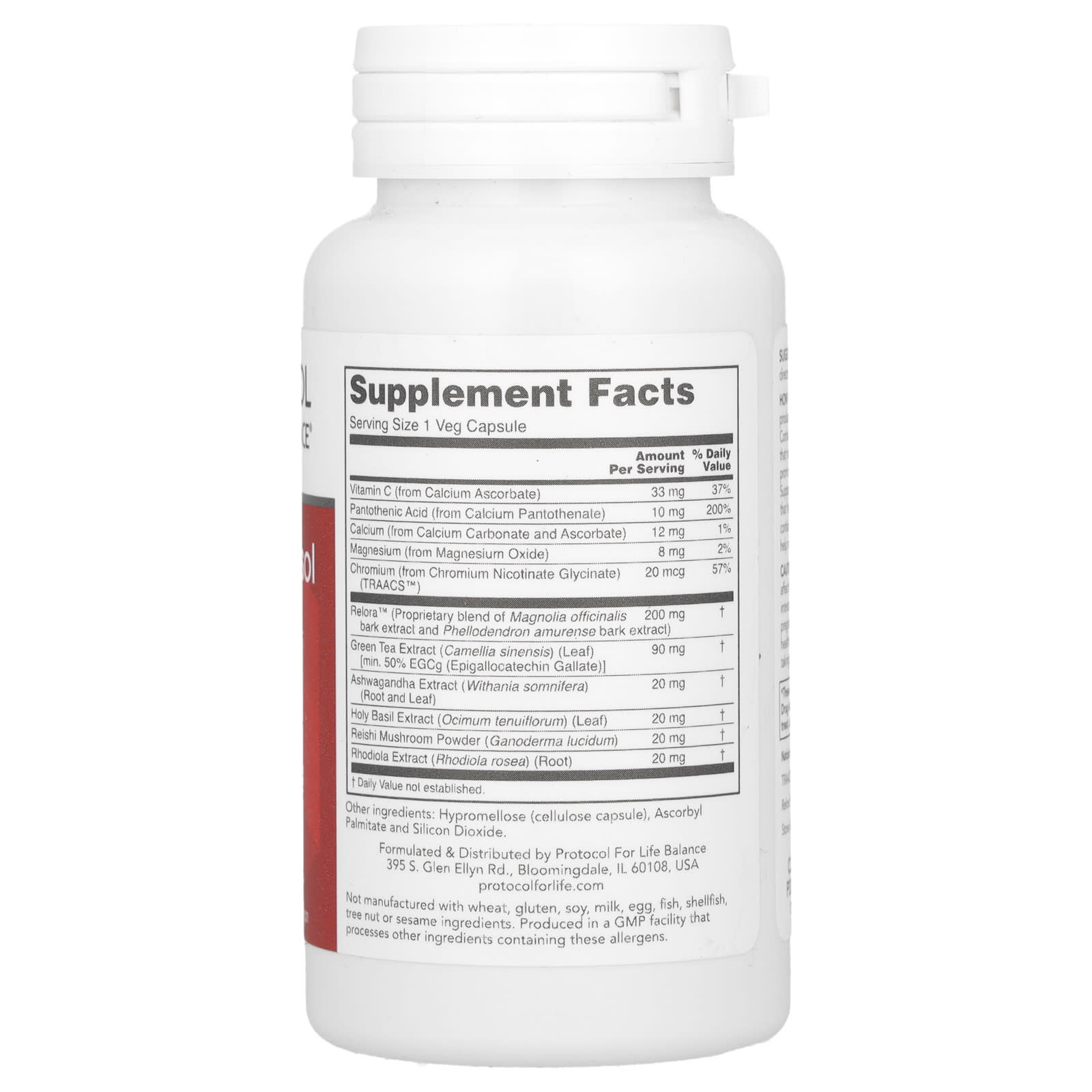 Комплекс Relora Protocol for Life Balance Adrenal Cortisol Support, 90 растительных капсул — фото 2