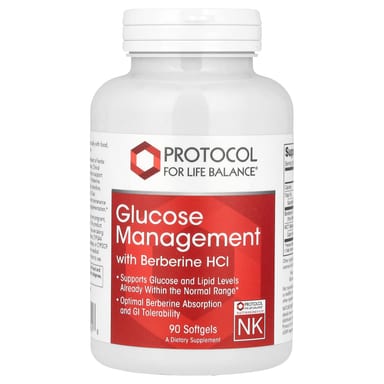 Берберин Protocol for Life Balance Glucose Management with HCl, 90 мягких капсул