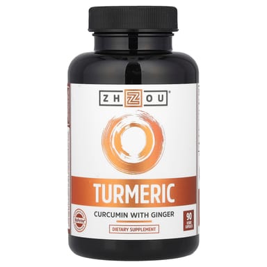 Куркумин Zhou Nutrition Turmeric with Ginger, 90 растительных капсул