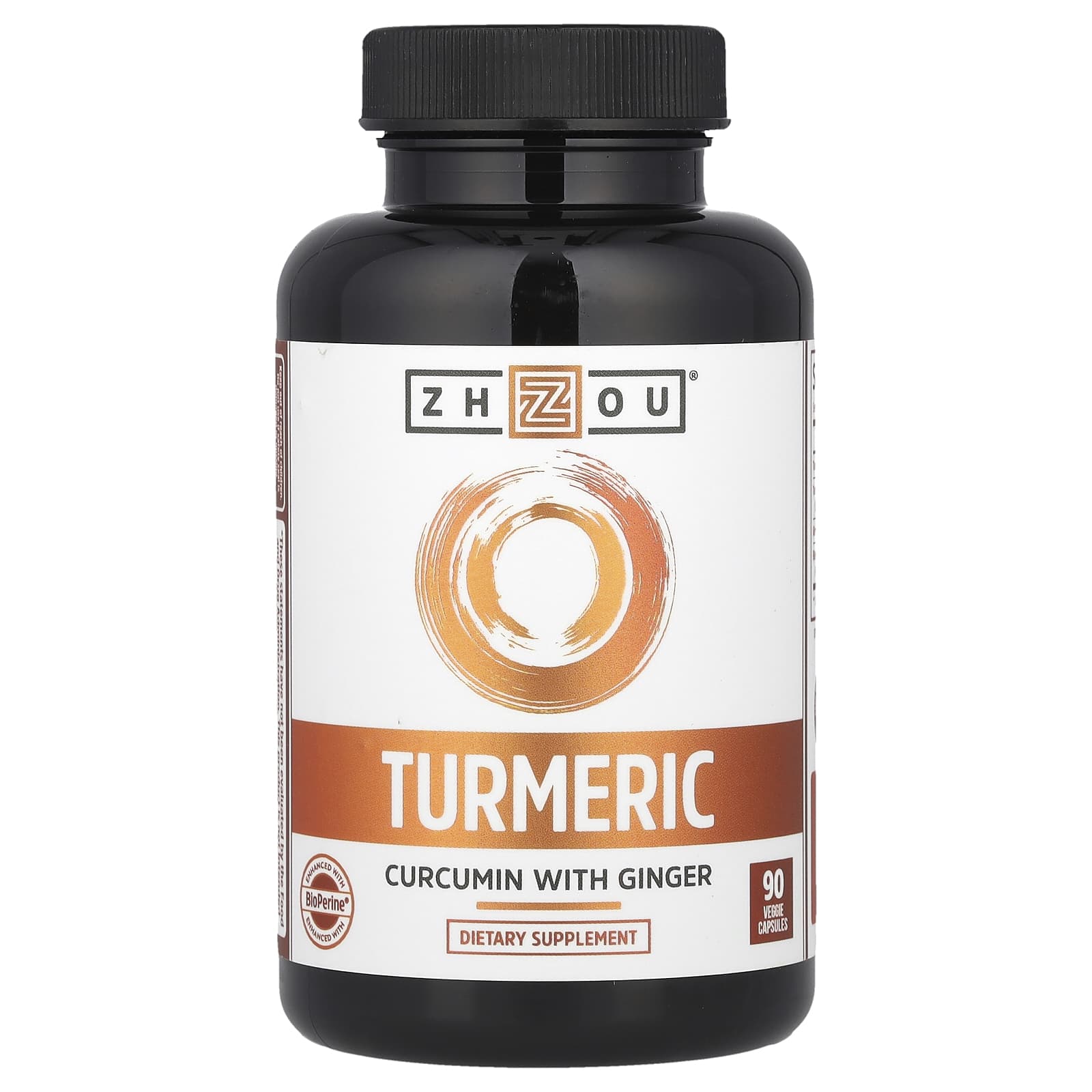 Куркумин Zhou Nutrition Turmeric with Ginger, 90 растительных капсул