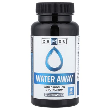 Калий Zhou Nutrition Water Away with Dandelion &, 60 растительных капсул
