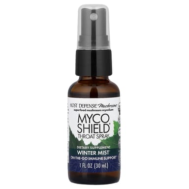 Грибной комплекс Host Defense™ MycoShield® Throat Spray Winter Mist, 30 мл, спрей