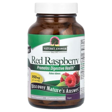 Малина Nature's Answer, 950 мг, 90 вегетарианских капсул