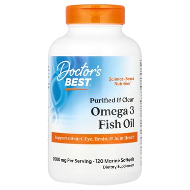 Рыбий жир Doctor's Best Purified & Clear Omega 3, 1000 мг, мягкие капсулы