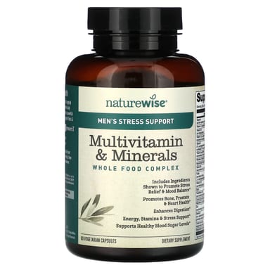 Мультивитаминно-минеральный комплекс NatureWise Men's Stress Support, 60 растительных капсул