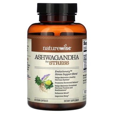 Ашваганда NatureWise for Stress, 60 растительных капсул