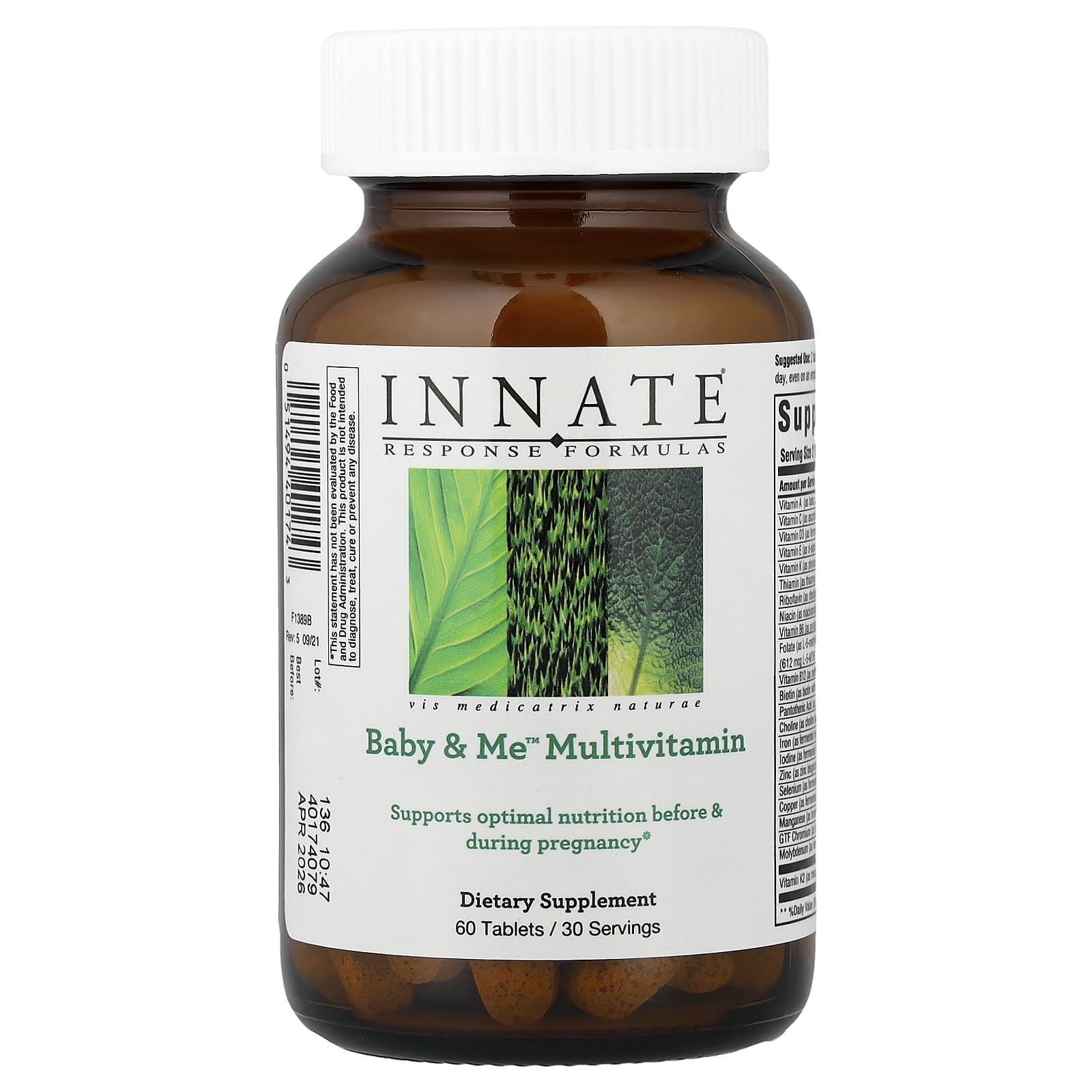 Мультивитамины Innate Response Formulas Baby & Me™, 60 таблеток